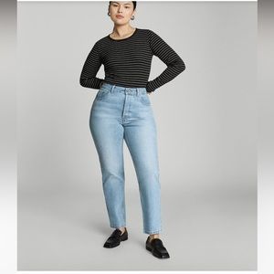 NWT Everlane The Curvy ’90s Cheeky® Jean Vintage Sunbleached Blue